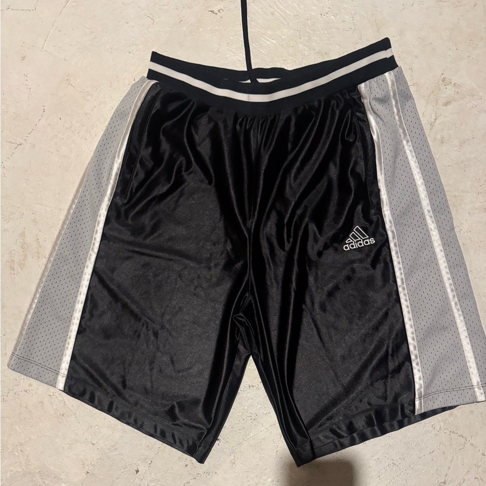 Adidas Men's Black and Gray Sports Shorts